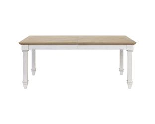 Two-Tone Extendable Rectangular Dining Table