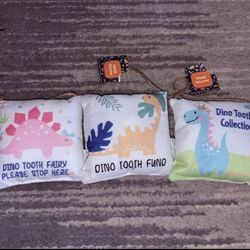 Dino Tooth Fairy Door Pillows