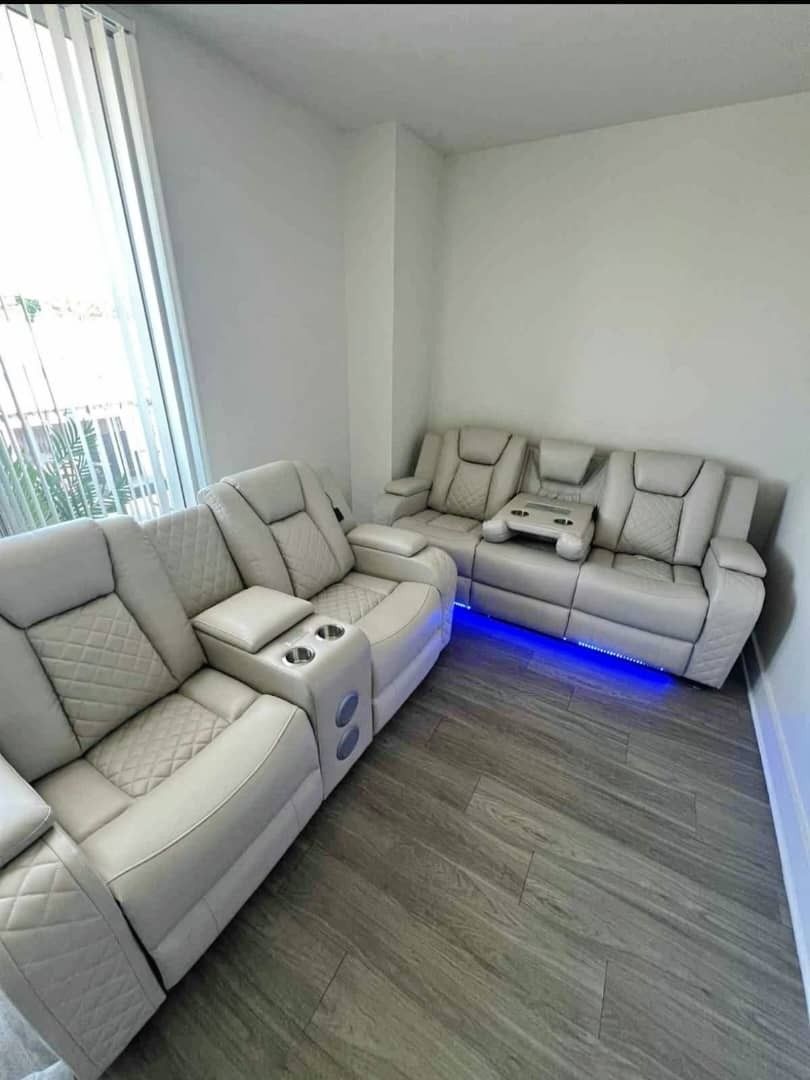 I'm selling a reclining living room set! Ask for price. Not free.