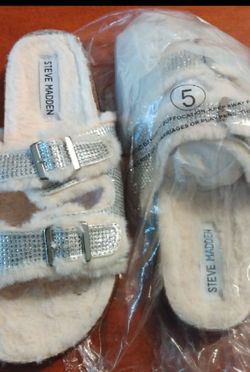 Steve Madden Faux Fur Slide (Little Girl and Big Girl)