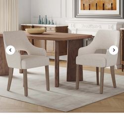 New in box CIMOTA Cutout Back Upholstered Dining Armchair Set of 2 - 7550 , 2LbG-105