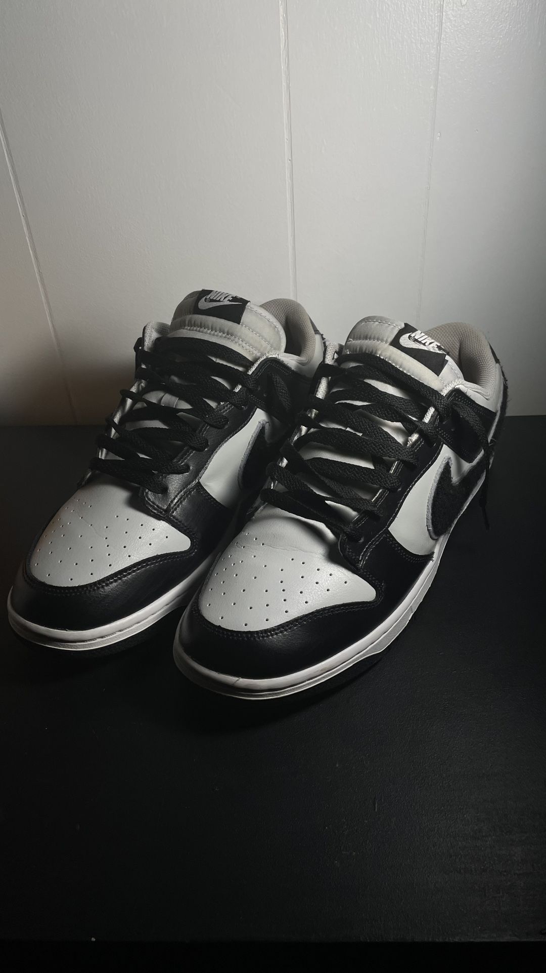 Nike Swoosh Dunks Black And Gray