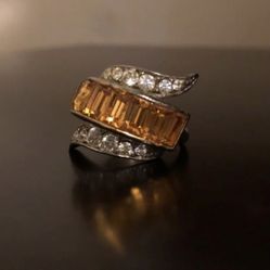 VTG Emmons Citrine Bling Statement Ring | Fashion | Jewelry