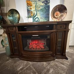 Beautiful Fireplace /tv Stand With 7 Colors Of Flames 70” Inch Long 