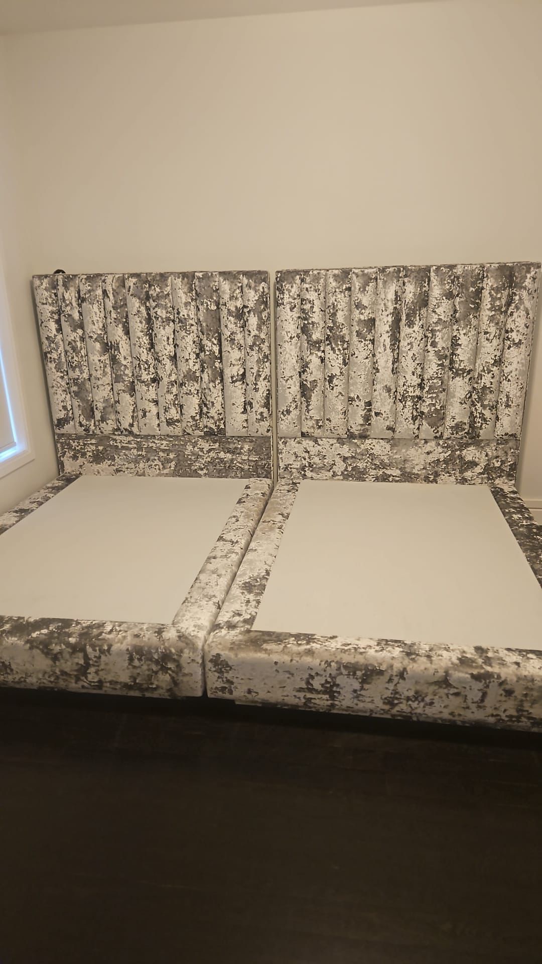 2 custom made queen size beds with frame
