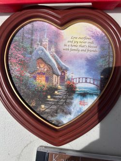 Thomas Kinkade heart framed painting