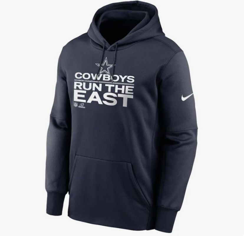 New Authentic Men's Nike Dallas Cowboys NFC East Division Champions Navy Pullover Hoodie Sizes Large, XL, 2XL