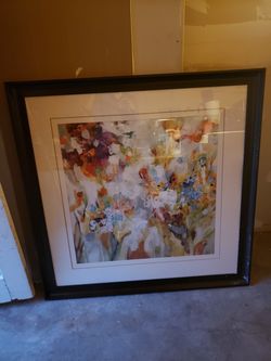 Wall picture with glass and framed