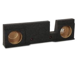 QPower FORD10 2004 Underseat Downfire Dual 2 Hole 10 Inch Subwoofer Box