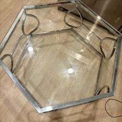 Glass coffee table