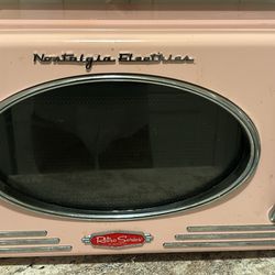 Pink Vintage Microwave 