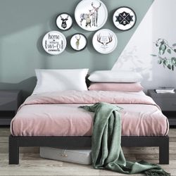 New Heavy Duty Queen Size Platform Bed Frame 