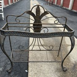 Wrought Iron Vintage Pineapple Console/table