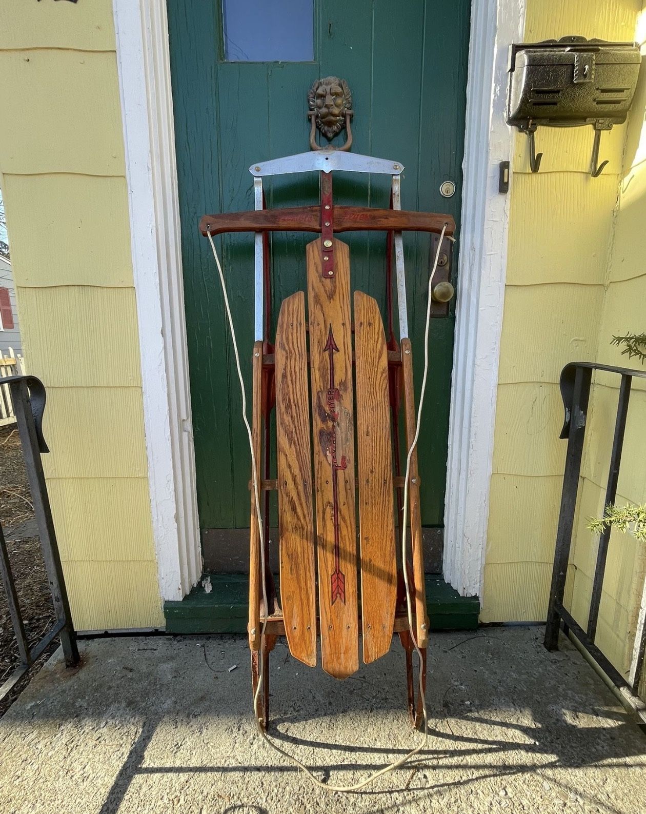 Vintage wooden large sled