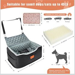 Memory Foam Booster Dog Car Seat for Medium Dogs