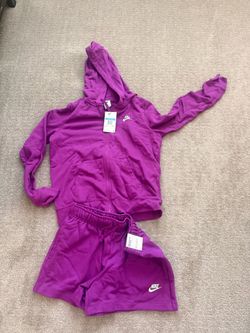 Brand New Nike Women’s Purple Hoodie & Shorts Set – Size Medium – $75 OBO 💜