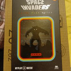 RED - KICKSTARTER My Play Watch Space Invaders Atari 2600 ish NEW Video Game