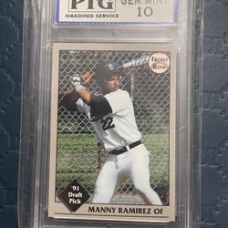 1991 Front Row MANNY RAMIREZ Draft Picks Rookie #47 PSA 8 NM-MT