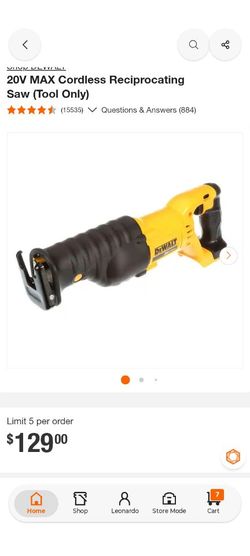 DEWALT
20V MAX Cordless Reciprocating Saw