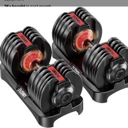 TYZDMY Adjustable Dumbbells Set of 2，Free Weights Dumbbells Set，Adjustable Dumbbell Set，52.5 lbs pair 105 lbs，15 in 1，for Men/Women Gym Equipment for 