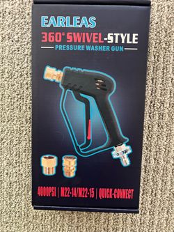 Pressure washer gun and hose