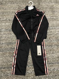 New Girls Adidas Pink/black Set 🎀