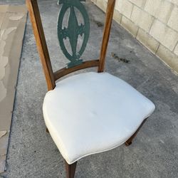 Quality Wood And Real White Leather Dining Set