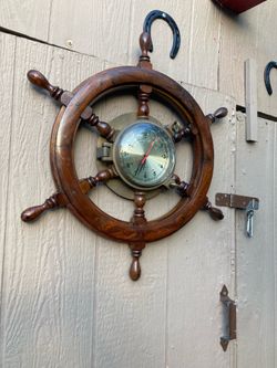 Ship wheel clock