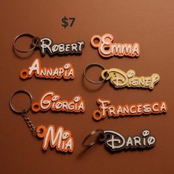 Disney Style Name Keychain 
