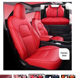 Tesla Model 3 Red Seat Covers
