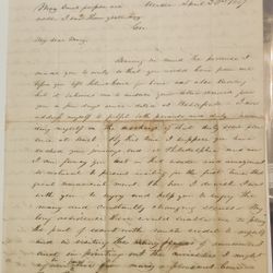 Antique 1847 Letter Mercer, OH Quaker Related 