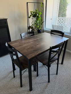 5 Piece Industrial Style Dining Set
