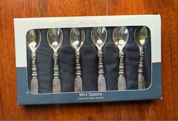 Home Collection Antique Silver-Plated Mini Spoons Set of 6