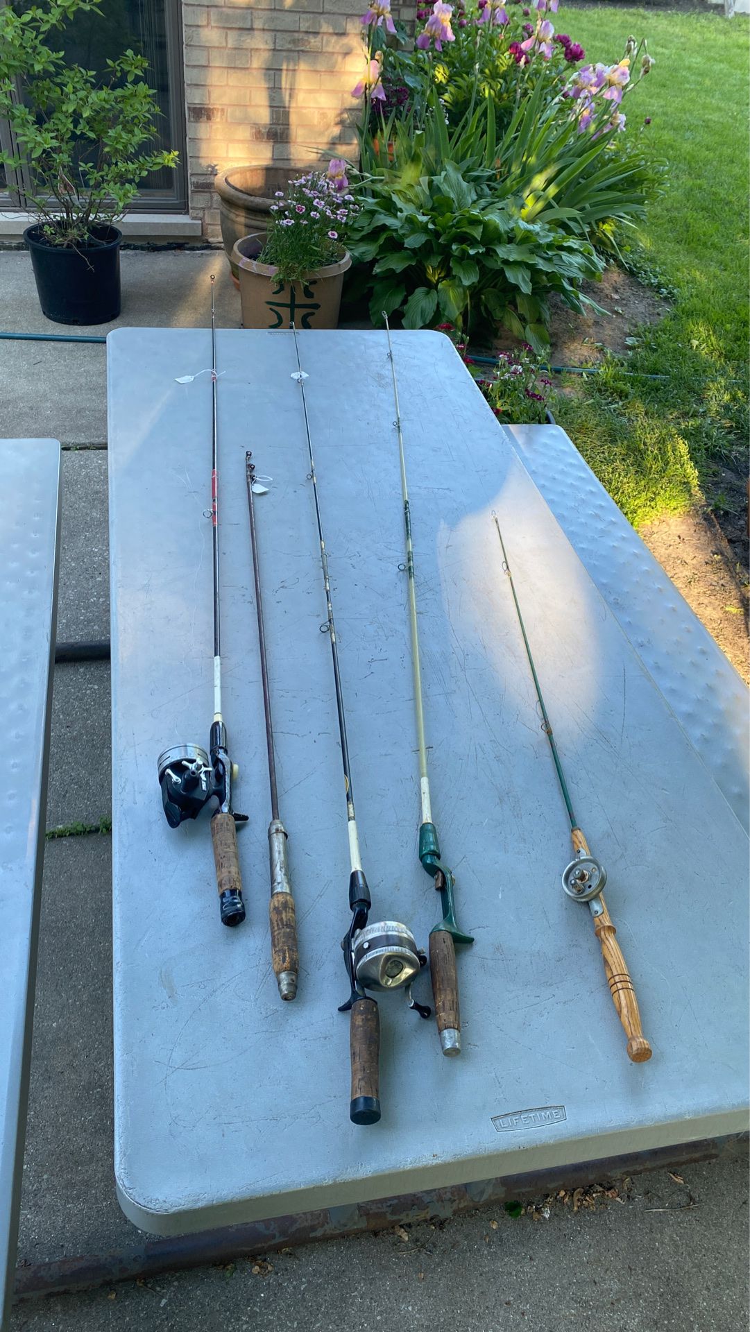 Rods and reels fishing pools picture says it all