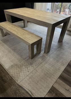 Modern Dining Table and Bench