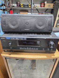Sony STR-DH510 5.1 Receiver + AudioSource Center Speaker Home Theater System
