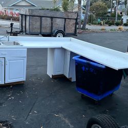 Kitchen Cabinets Double Sink, Counter Tops & Lazy Susan