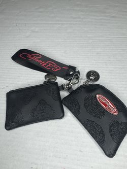 Ed Hardy Zippered Key Chain black  Graphic Tattoo NWT* 