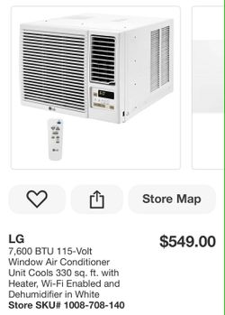 New 7,000 btu Window Air Conditioner with heater