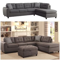 New grey modern sofa sectional