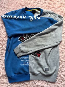 Screenshot Brand blue & gray cotton