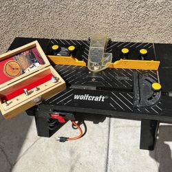 WolfCraft Router Table With Ryobi 175 Plunge Router & 6-Piece Bit Set