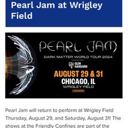 Pearl Jam At Wrigley - Saturday 8/31/24