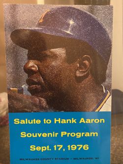 Original 1976 Hank Aaron Souvenir Program 