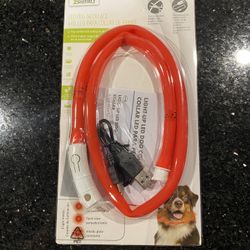 Zoofari LED Dog Necklace Safety Collar 3 Light Modes Rechargeable Cut to Size 