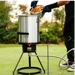 Barton 6-Pieces 30QT Deluxe Turkey Deep Fryer Aluminum 37,000 BTU Boiler Roaster SKU: 95528