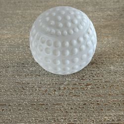 Frosted  Art Glass Golf Ball Paperweight
