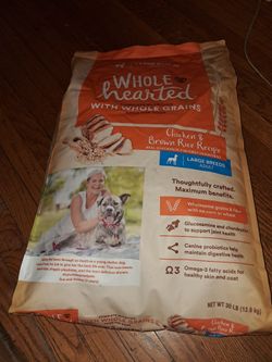 WholeHearted Adult Large-Breed Chicken & Brown Rice Recipe with Whole Grains Dry Dog Food, 30 lbs.