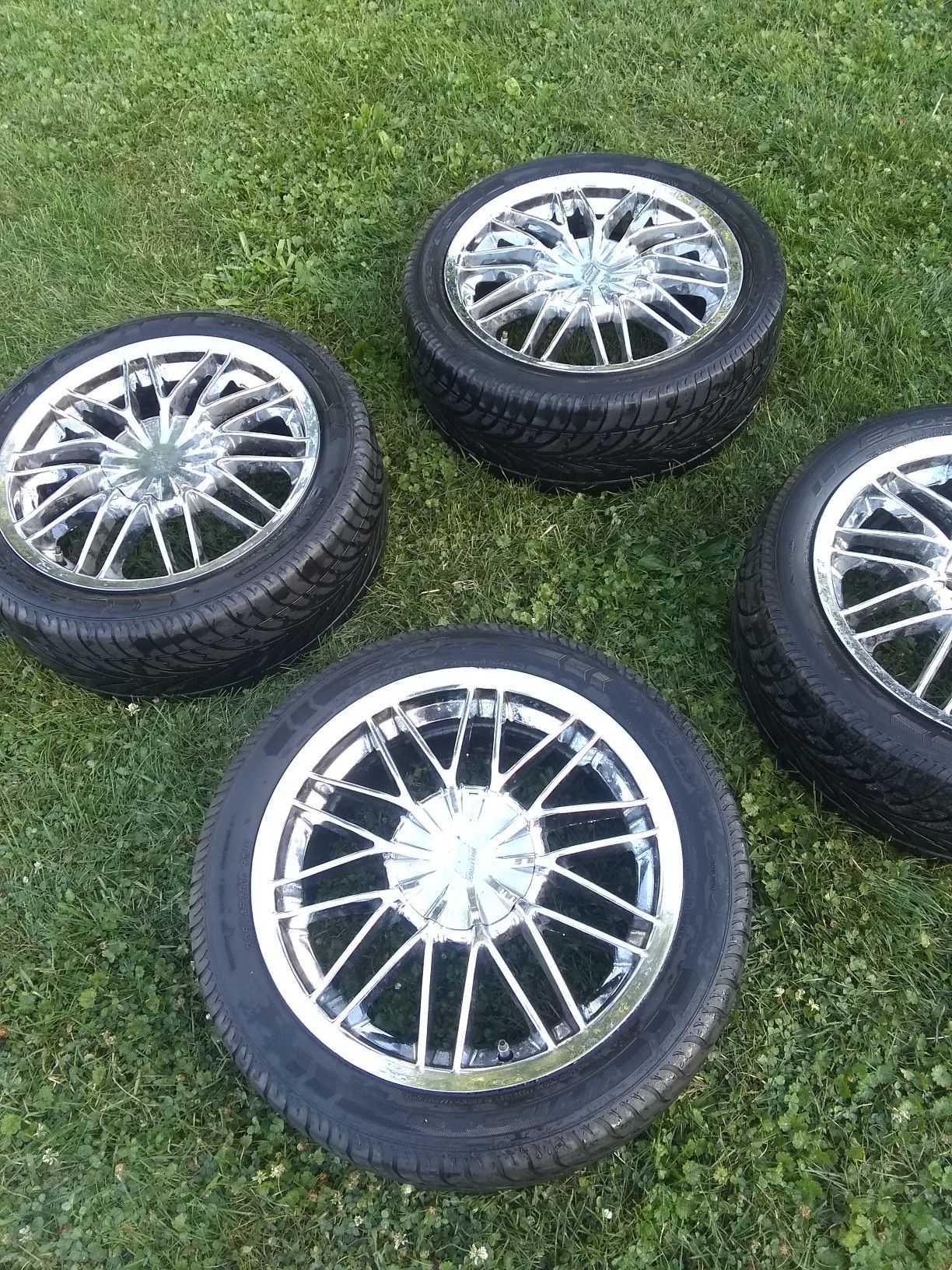 17 inch chrome rims with tires for Sale in Rockford, IL OfferUp