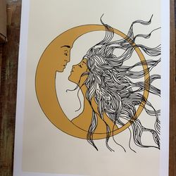 urban outfitters sun and moon print 18 x 24